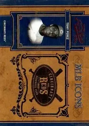 2004 Playoff Prime Cuts II - MLB Icons #MLB-34 - Tony Pérez - Cincinnati Reds