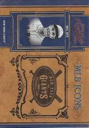 2004 Playoff Prime Cuts II - MLB Icons #MLB-53 - Mel Ott - New York Giants