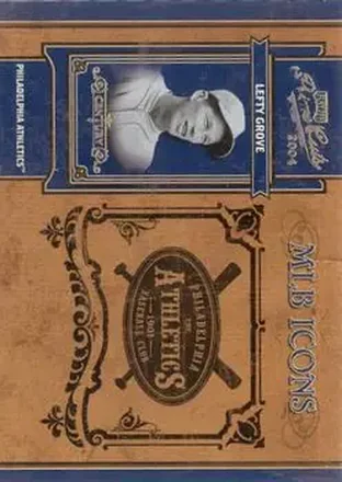 2004 Playoff Prime Cuts II - MLB Icons #MLB-77 - Lefty Grove - Philadelphia Athletics