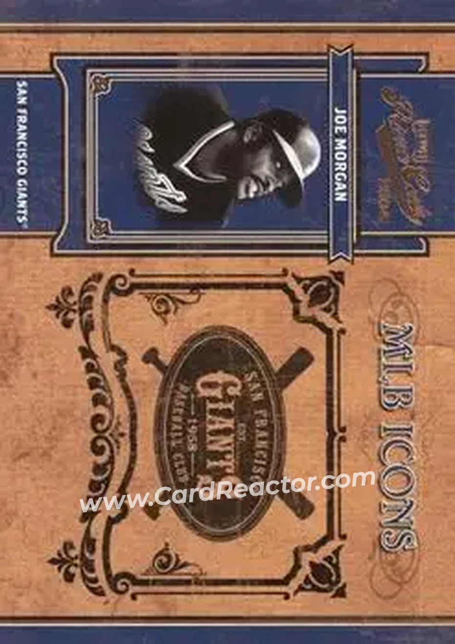 2004 Playoff Prime Cuts II - MLB Icons #MLB-90 - Joe Morgan - San Francisco Giants - Front 2004 Playoff Prime Cuts II - MLB Icons #MLB-90 - Joe Morgan - San Francisco Giants - Front