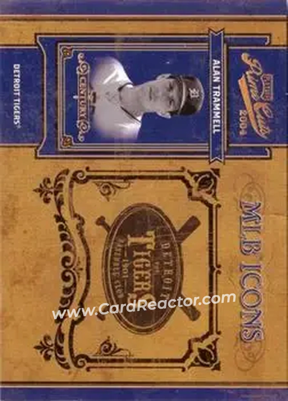 2004 Playoff Prime Cuts II - MLB Icons Century Gold #MLB-38 - Alan Trammell - Detroit Tigers - Front