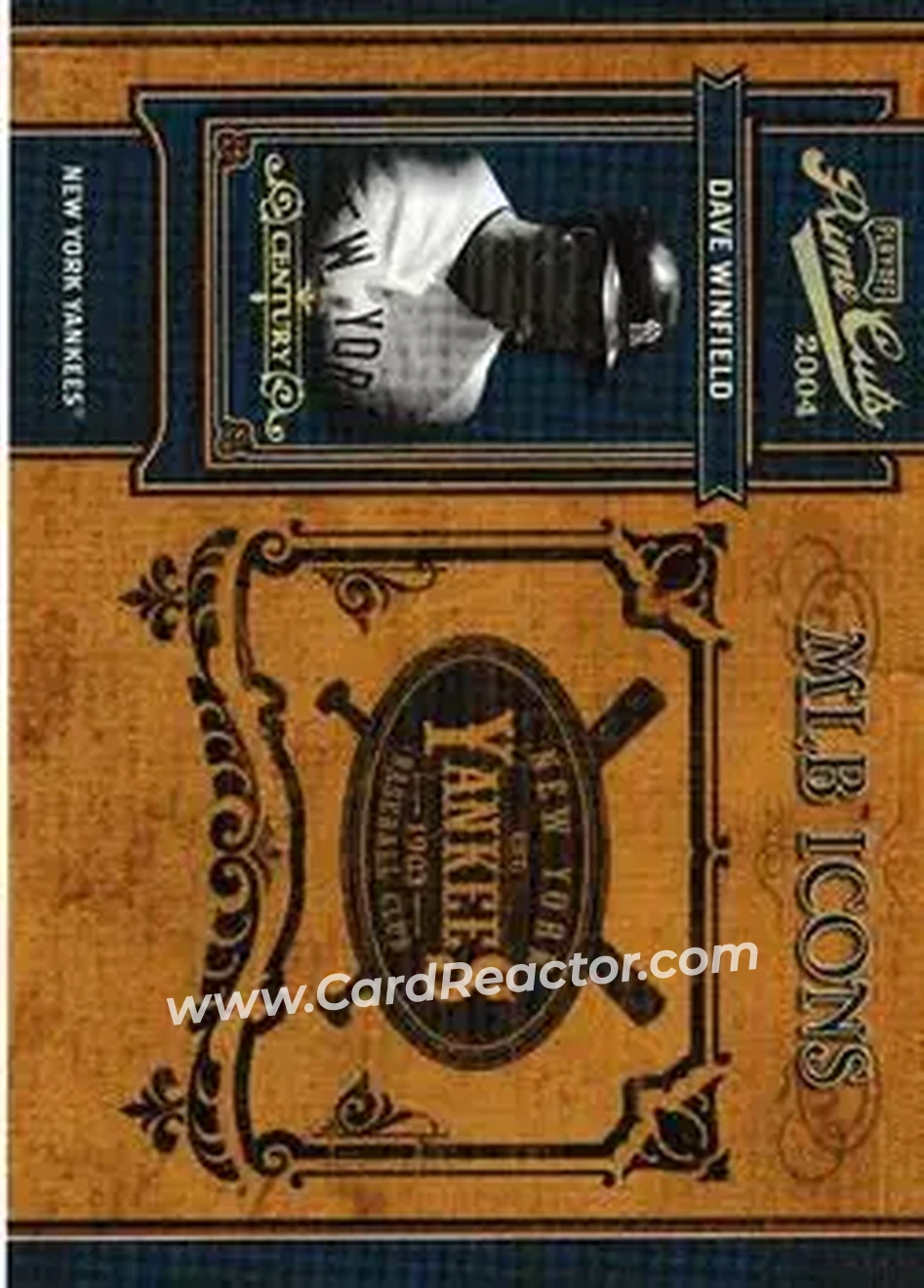 2004 Playoff Prime Cuts II - MLB Icons Century Gold #MLB-62 - Dave Winfield - New York Yankees - Front