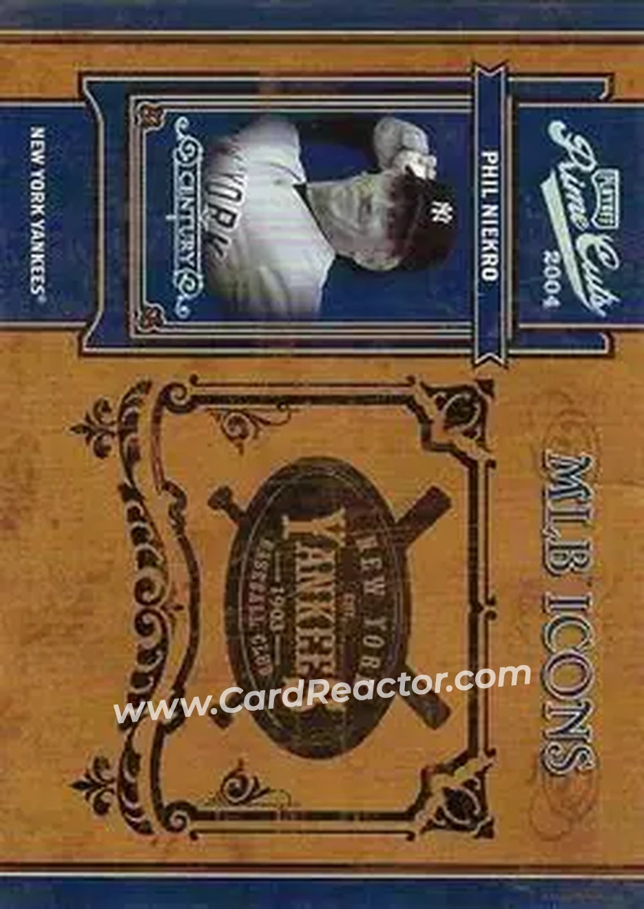 2004 Playoff Prime Cuts II - MLB Icons Century Platinum #MLB-67 - Phil Niekro - New York Yankees - Front