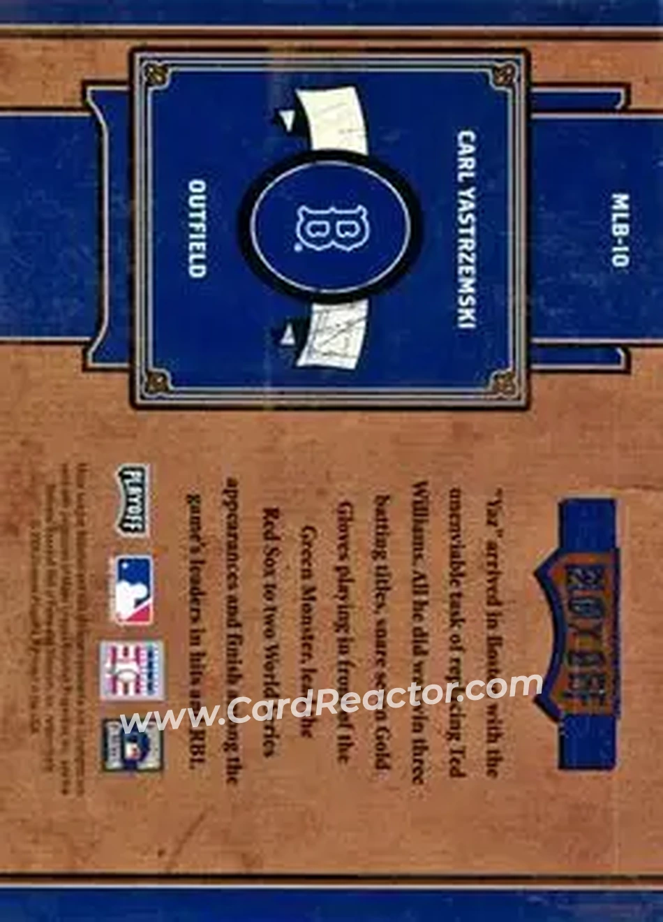 2004 Playoff Prime Cuts II - MLB Icons Century Silver #MLB-10 - Carl Yastrzemski - Boston Red Sox - Back