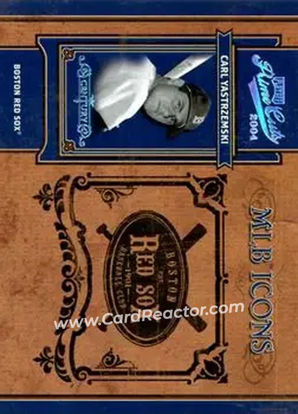 2004 Playoff Prime Cuts II - MLB Icons Century Silver #MLB-10 - Carl Yastrzemski - Boston Red Sox - Front