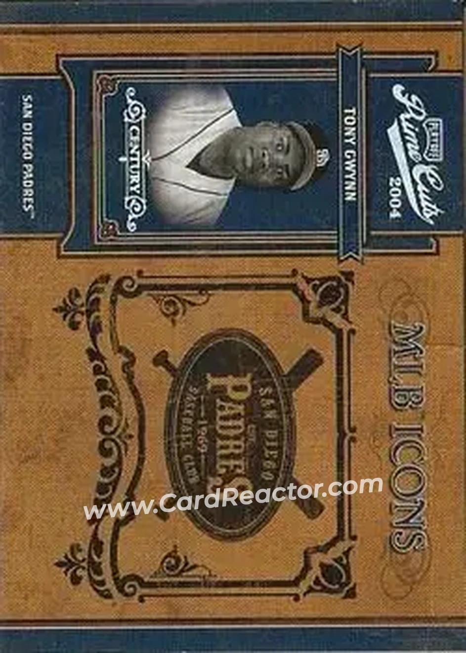 2004 Playoff Prime Cuts II - MLB Icons Century Silver #MLB-88 - Tony Gwynn - San Diego Padres - Front