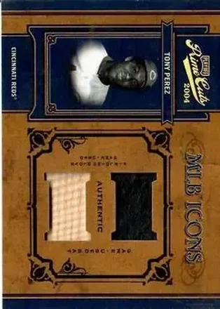 2004 Playoff Prime Cuts II - MLB Icons Material Combo #MLB-34 - Tony Pérez - Cincinnati Reds