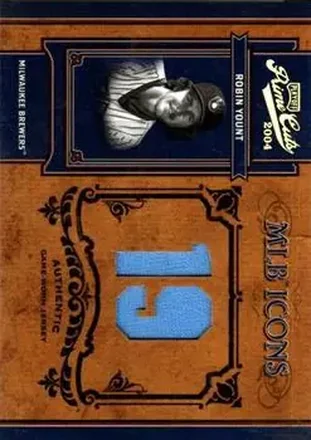 2004 Playoff Prime Cuts II - MLB Icons Material Number #MLB-48 - Robin Yount - Milwaukee Brewers