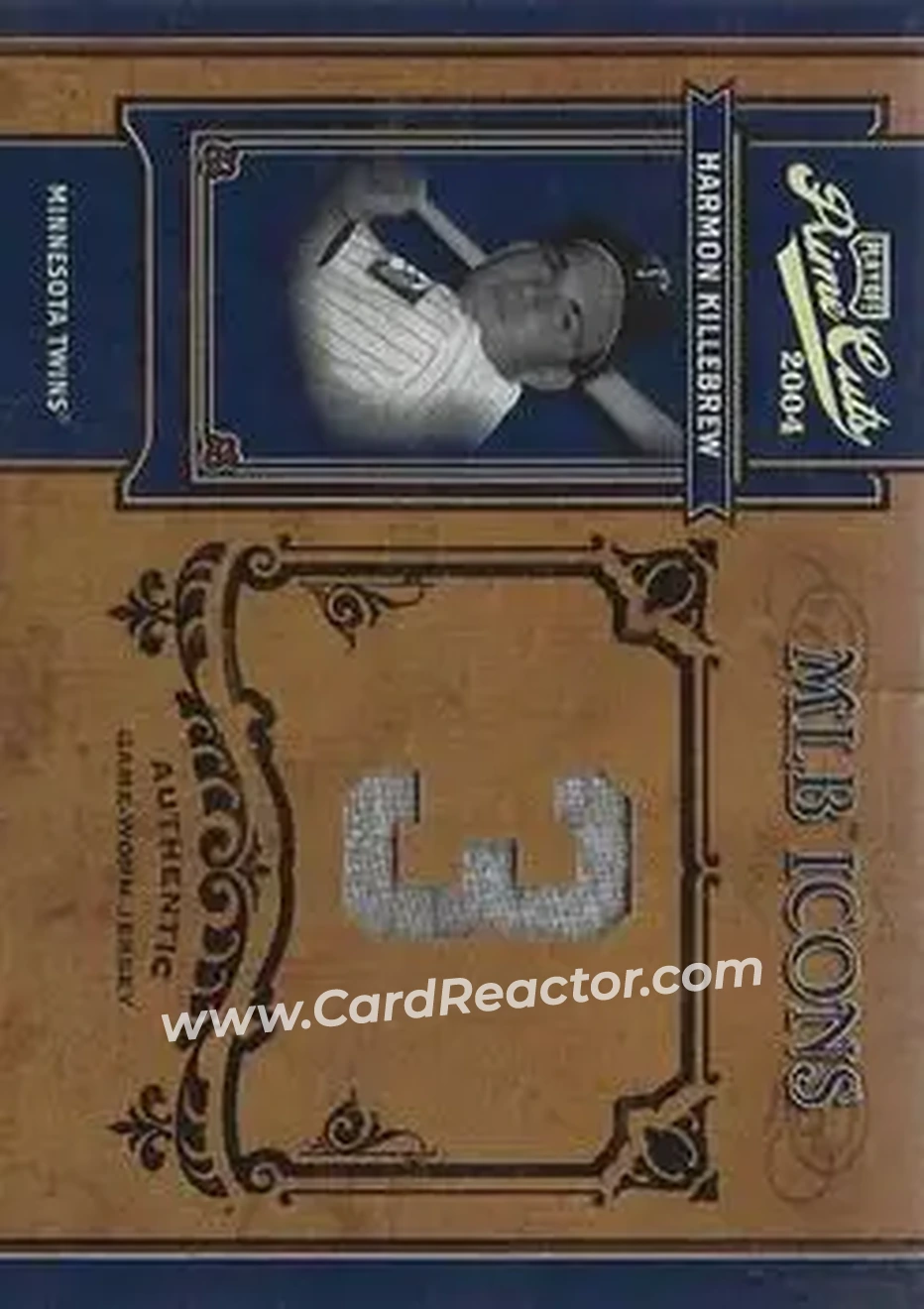 2004 Playoff Prime Cuts II - MLB Icons Material Number #MLB-49 - Harmon Killebrew - Minnesota Twins - Front