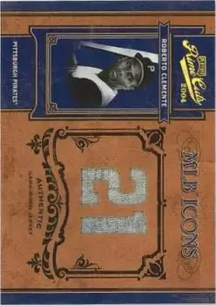 2004 Playoff Prime Cuts II - MLB Icons Material Number #MLB-82 - Bob Clemente - Pittsburgh Pirates