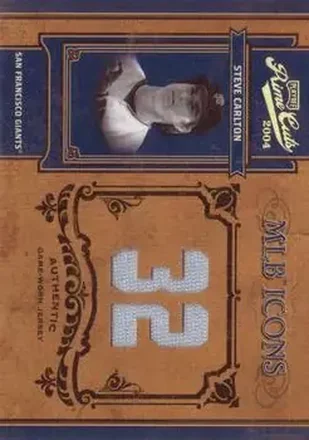 2004 Playoff Prime Cuts II - MLB Icons Material Number #MLB-92 - Steve Carlton - San Francisco Giants