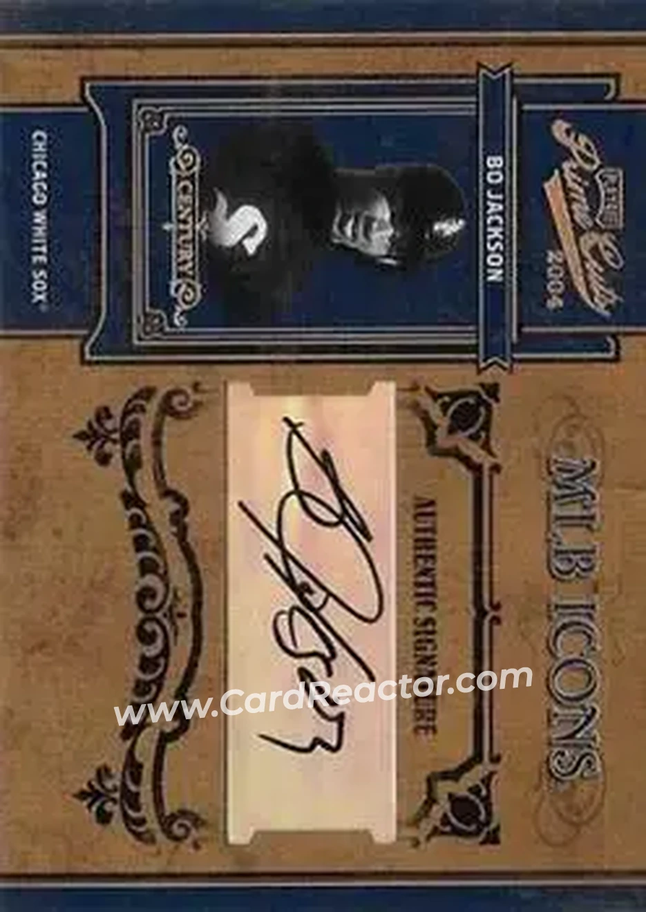 2004 Playoff Prime Cuts II - MLB Icons Signature Century Gold #MLB-30 - Bo Jackson - Chicago White Sox - Front
