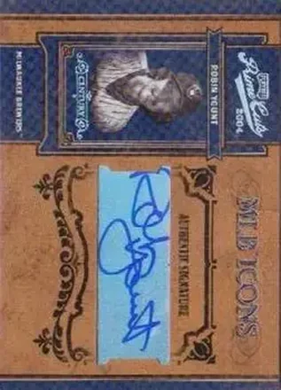 2004 Playoff Prime Cuts II - MLB Icons Signature Century Silver #MLB-48 - Robin Yount - Milwaukee Brewers
