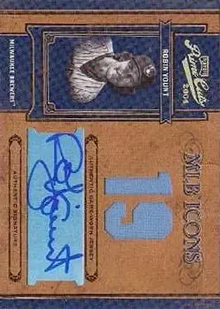 2004 Playoff Prime Cuts II - MLB Icons Signature Material Number #MLB-48 - Robin Yount - Milwaukee Brewers