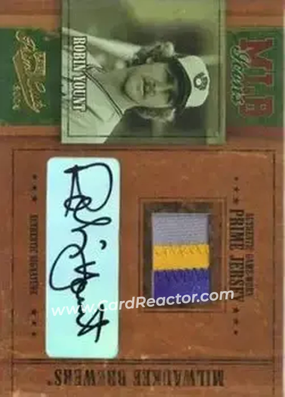 2004 Playoff Prime Cuts II - MLB Icons Signature Material Prime #MLB-48 - Robin Yount - Milwaukee Brewers - Front