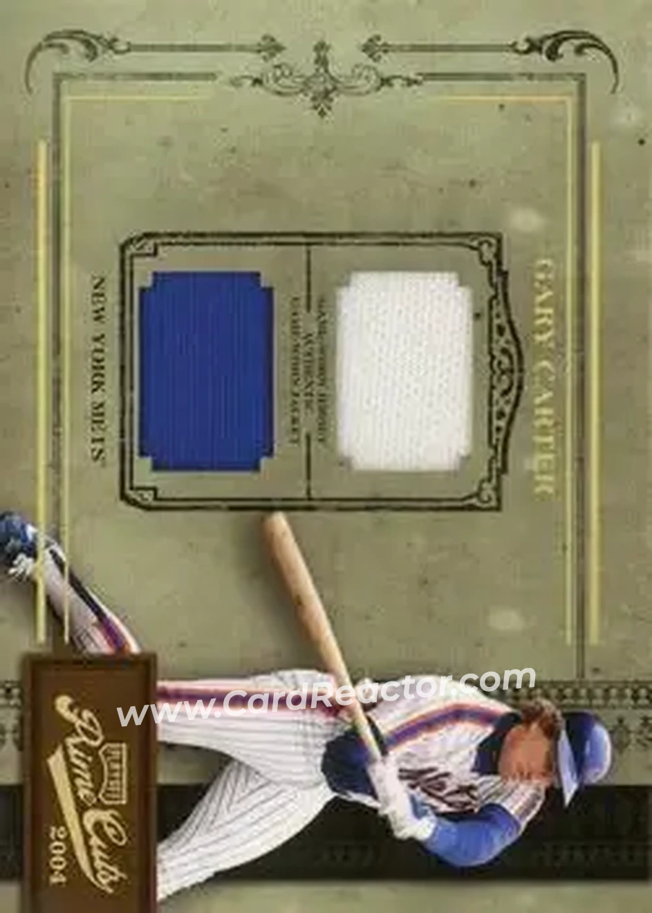 2004 Playoff Prime Cuts II - Material Combo #95 - Gary Carter - New York Mets - Front