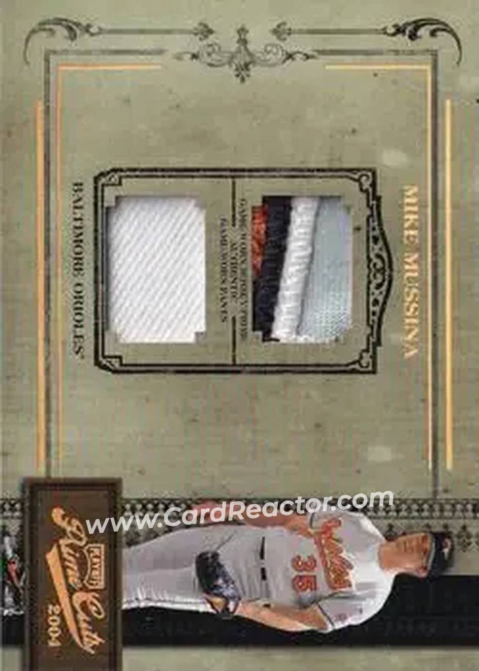2004 Playoff Prime Cuts II - Material Combo Prime #87 - Mike Mussina - Baltimore Orioles - Front