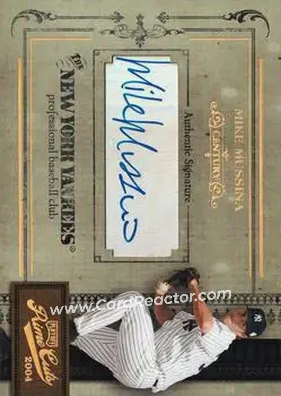 2004 Playoff Prime Cuts II - Signature Century Gold #35 - Mike Mussina - New York Yankees - Front