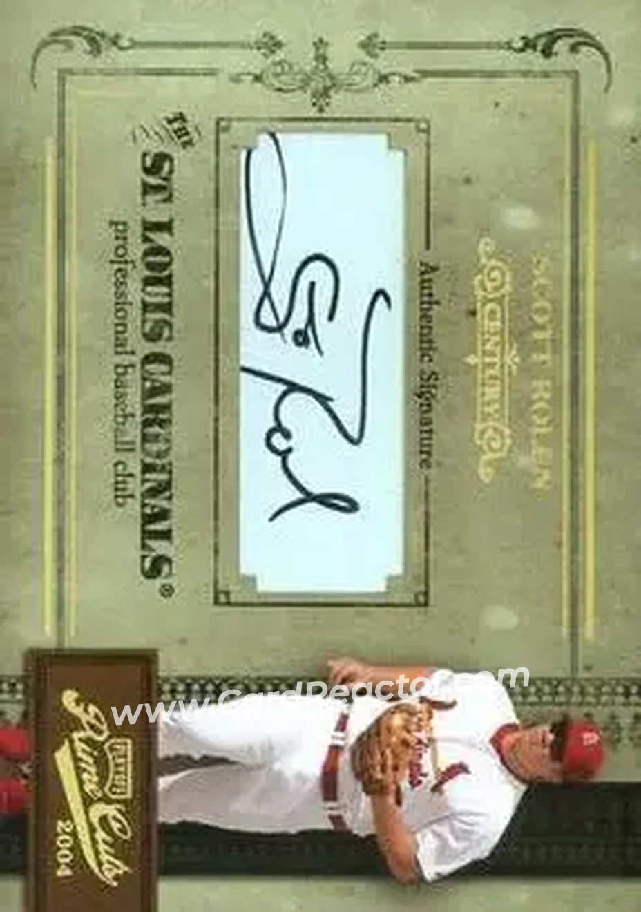 2004 Playoff Prime Cuts II - Signature Century Gold #69 - Scott Rolen - St. Louis Cardinals - Front 2004 Playoff Prime Cuts II - Signature Century Gold #69 - Scott Rolen - St. Louis Cardinals - Front