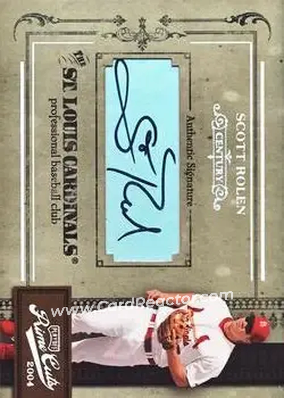 2004 Playoff Prime Cuts II - Signature Century Silver #69 - Scott Rolen - St. Louis Cardinals - Front