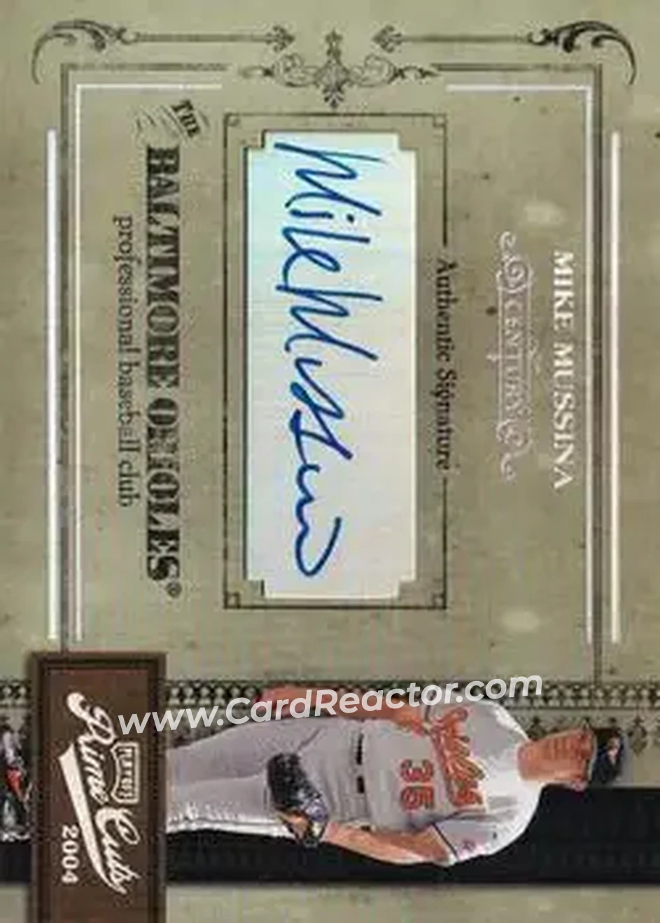 2004 Playoff Prime Cuts II - Signature Century Silver #87 - Mike Mussina - Baltimore Orioles - Front