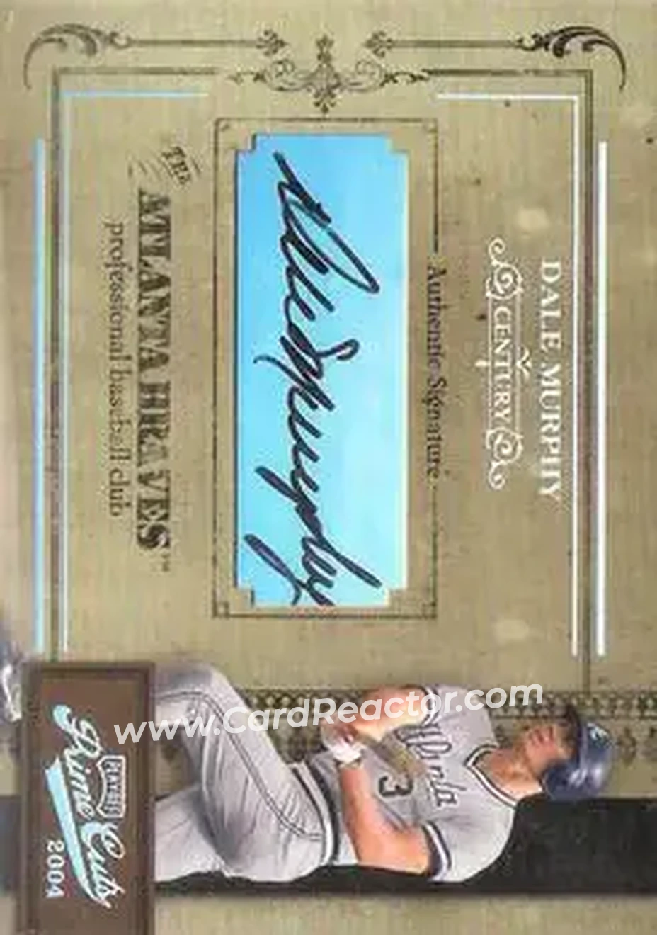 2004 Playoff Prime Cuts II - Signature Century Silver #93 - Dale Murphy - Atlanta Braves - Front