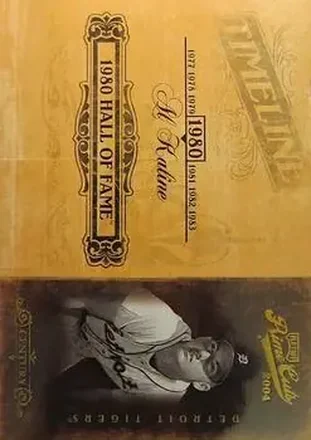 2004 Playoff Prime Cuts II - Timeline Century Gold #TL-1 - Al Kaline - Detroit Tigers
