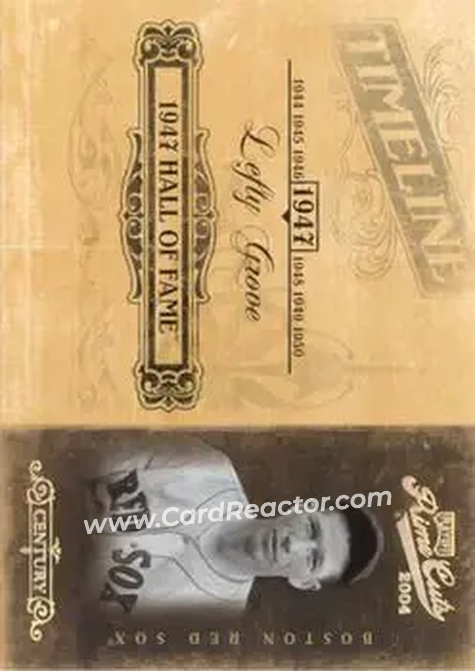 2004 Playoff Prime Cuts II - Timeline Century Gold #TL-56 - Lefty Grove - Boston Red Sox - Front
