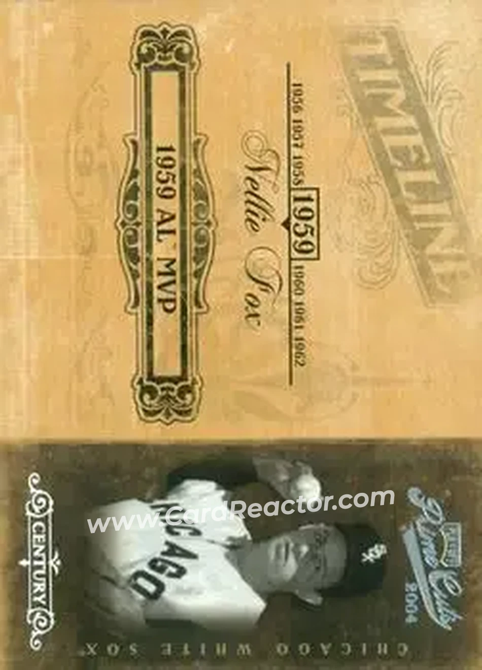 2004 Playoff Prime Cuts II - Timeline Century Silver #TL-65 - Nelson Fox - Chicago White Sox - Front
