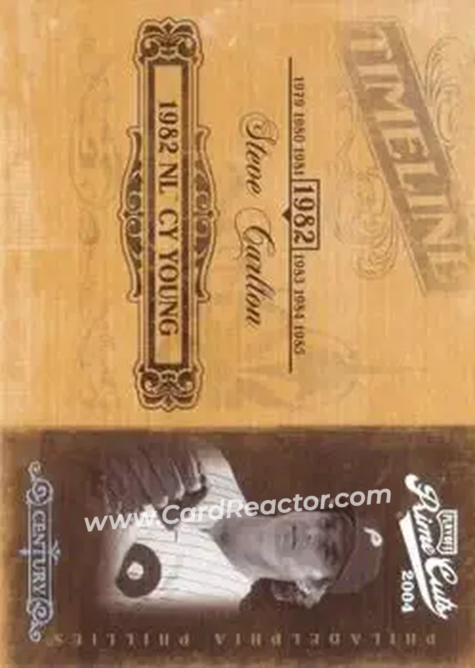 2004 Playoff Prime Cuts II - Timeline Century Silver #TL-90 - Steve Carlton - Philadelphia Phillies - Front