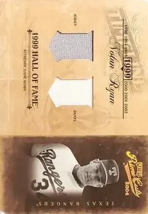 2004 Playoff Prime Cuts II - Timeline Material Combo #TL-66 - Nolan Ryan - Texas Rangers