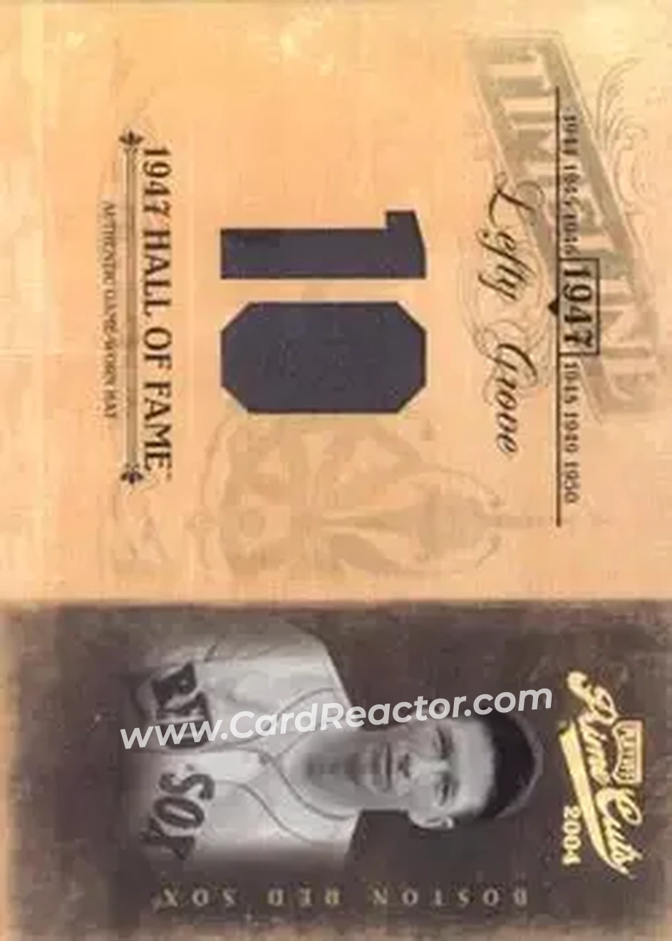 2004 Playoff Prime Cuts II - Timeline Material Number #TL-56 - Lefty Grove - Boston Red Sox - Front
