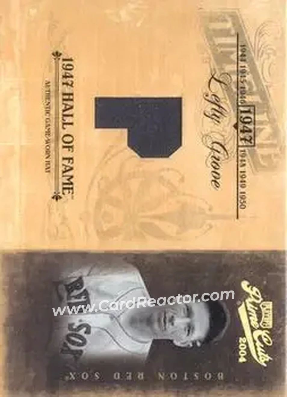 2004 Playoff Prime Cuts II - Timeline Material Position #TL-56 - Lefty Grove - Boston Red Sox - Front