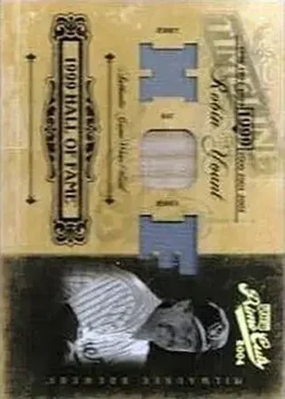 2004 Playoff Prime Cuts II - Timeline Material Trio HOF #TL-80 - Robin Yount - Milwaukee Brewers