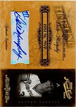 2004 Playoff Prime Cuts II - Timeline Signature Century Gold #TL-17 - Dale Murphy - Atlanta Braves