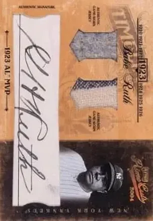2004 Playoff Prime Cuts II - Timeline Signature Material Combo #TL-4 - Babe Ruth - New York Yankees