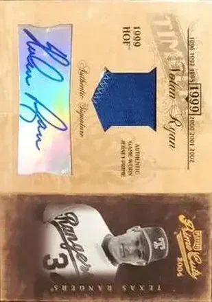 2004 Playoff Prime Cuts II - Timeline Signature Material Prime #TL-66 - Nolan Ryan - Texas Rangers