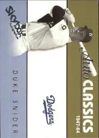 2004 SkyBox Autographics - Autoclassics #7 AC - Edwin "Duke" Snider - Brooklyn Dodgers