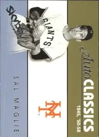 2004 SkyBox Autographics #13 AC Autoclassics Sal Maglie