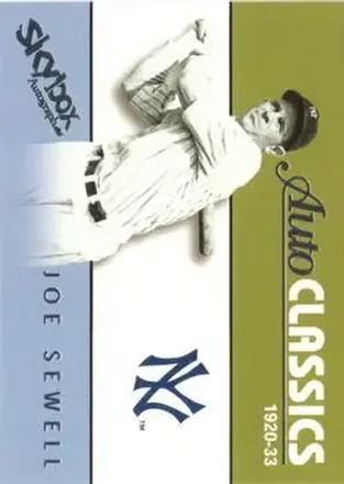 2004 SkyBox Autographics #15 AC Autoclassics Joe Sewell