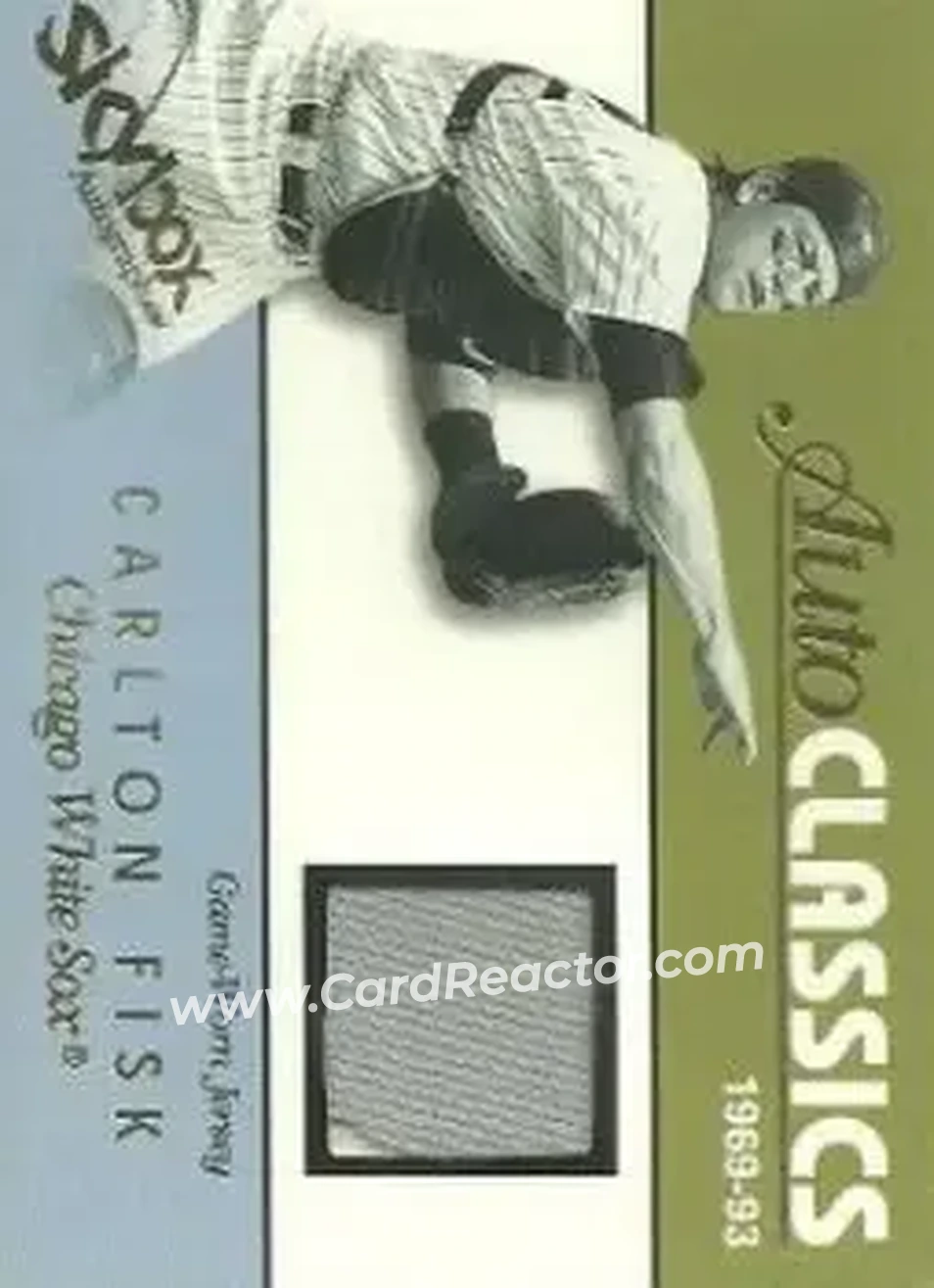 2004 SkyBox Autographics - Autoclassics Memorabilia #AM-CF - Carlton Fisk - Chicago White Sox - Front 2004 SkyBox Autographics - Autoclassics Memorabilia #AM-CF - Carlton Fisk - Chicago White Sox - Front