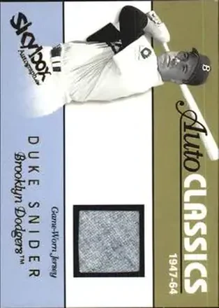 2004 SkyBox Autographics - Autoclassics Memorabilia #AM-DS - Edwin "Duke" Snider - Brooklyn Dodgers