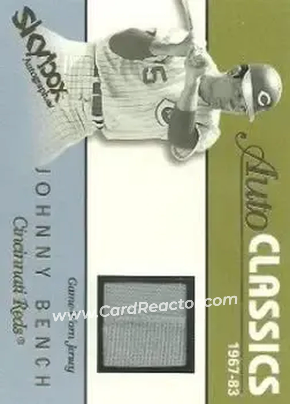 2004 SkyBox Autographics - Autoclassics Memorabilia #AM-JB - Johnny Bench - Cincinnati Reds - Front