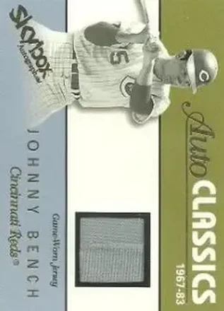2004 SkyBox Autographics - Autoclassics Memorabilia #AM-JB - Johnny Bench - Cincinnati Reds