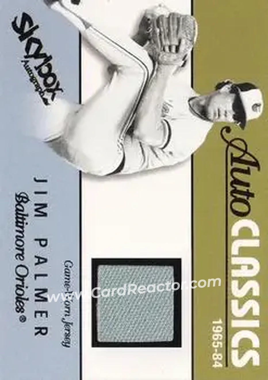 2004 SkyBox Autographics - Autoclassics Memorabilia #AM-JP - Jim Palmer - Baltimore Orioles - Front