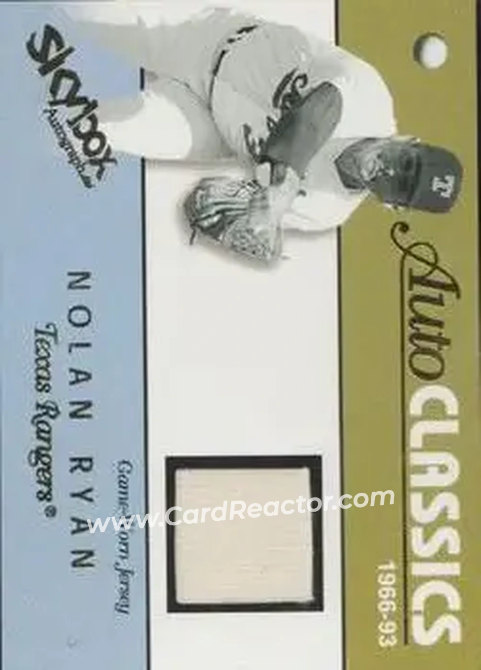 2004 SkyBox Autographics - Autoclassics Memorabilia #AM-NR - Nolan Ryan - Texas Rangers - Front