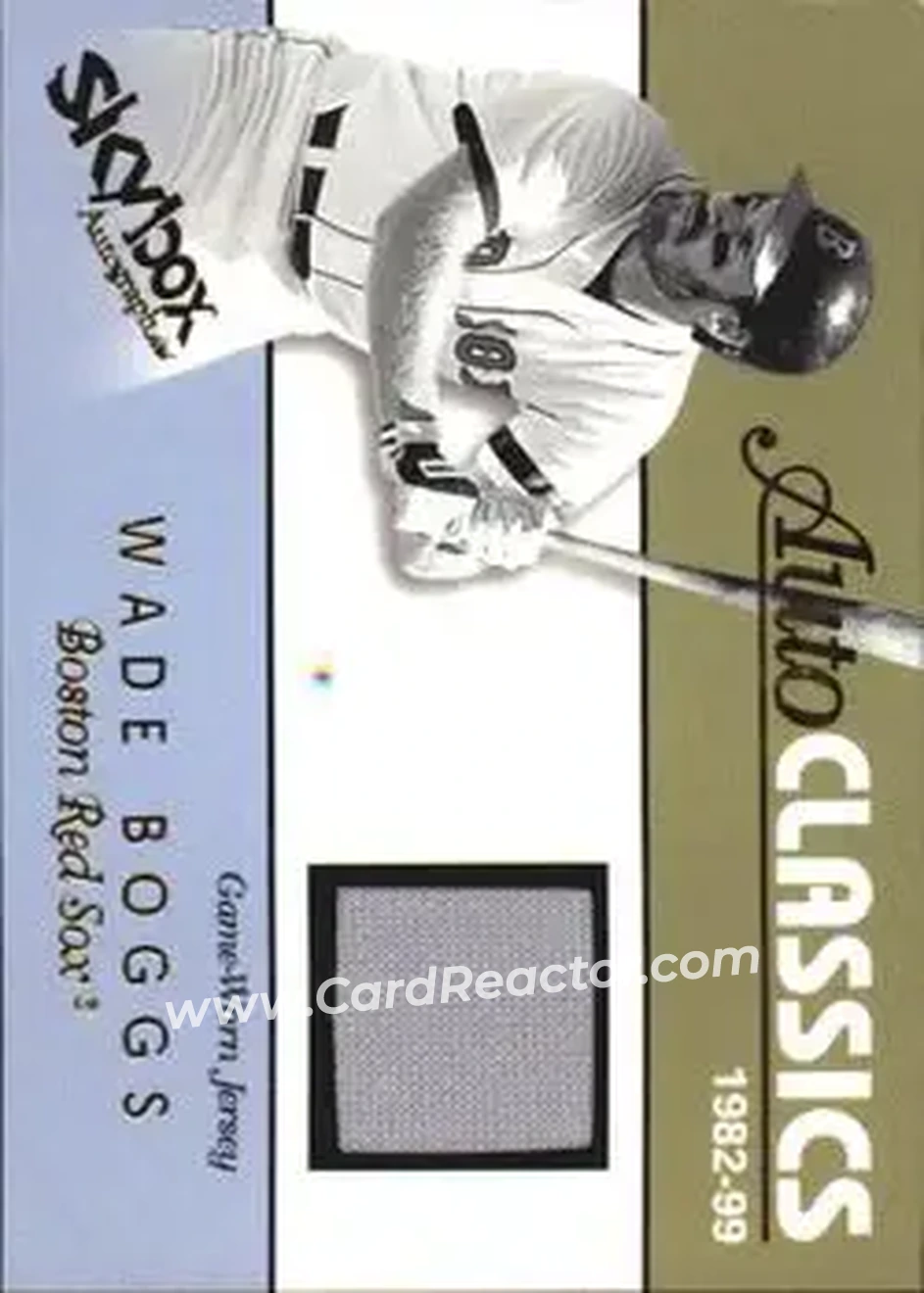 2004 SkyBox Autographics - Autoclassics Memorabilia #AM-WB - Wade Boggs - Boston Red Sox - Front 2004 SkyBox Autographics - Autoclassics Memorabilia #AM-WB - Wade Boggs - Boston Red Sox - Front