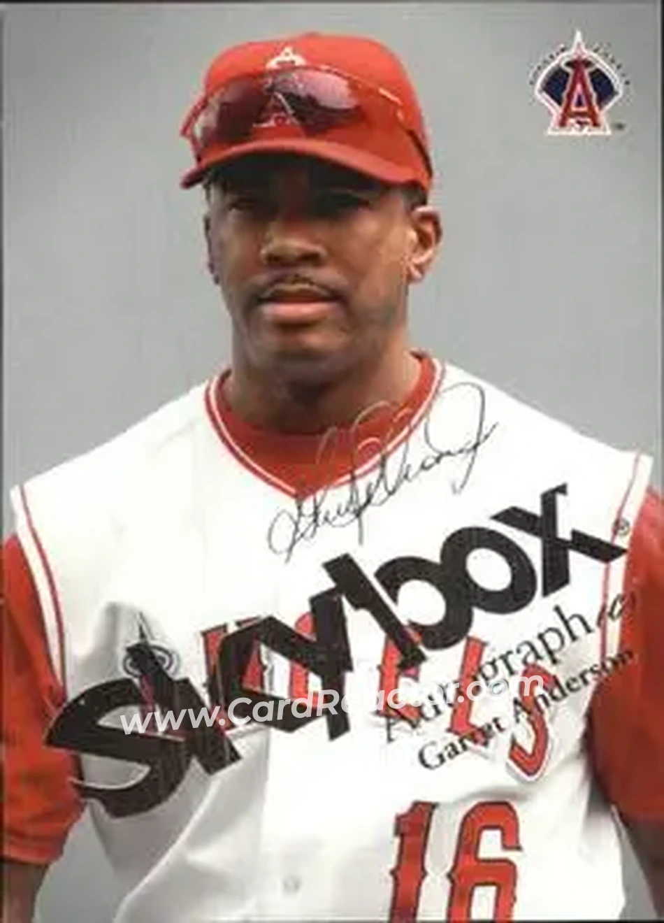 2004 SkyBox Autographics - Insignia #50 - Garret Anderson - Anaheim Angels - Front