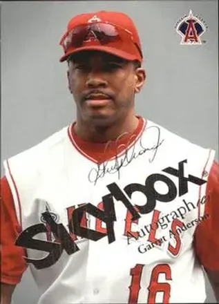 2004 SkyBox Autographics - Insignia #50 - Garret Anderson - Anaheim Angels