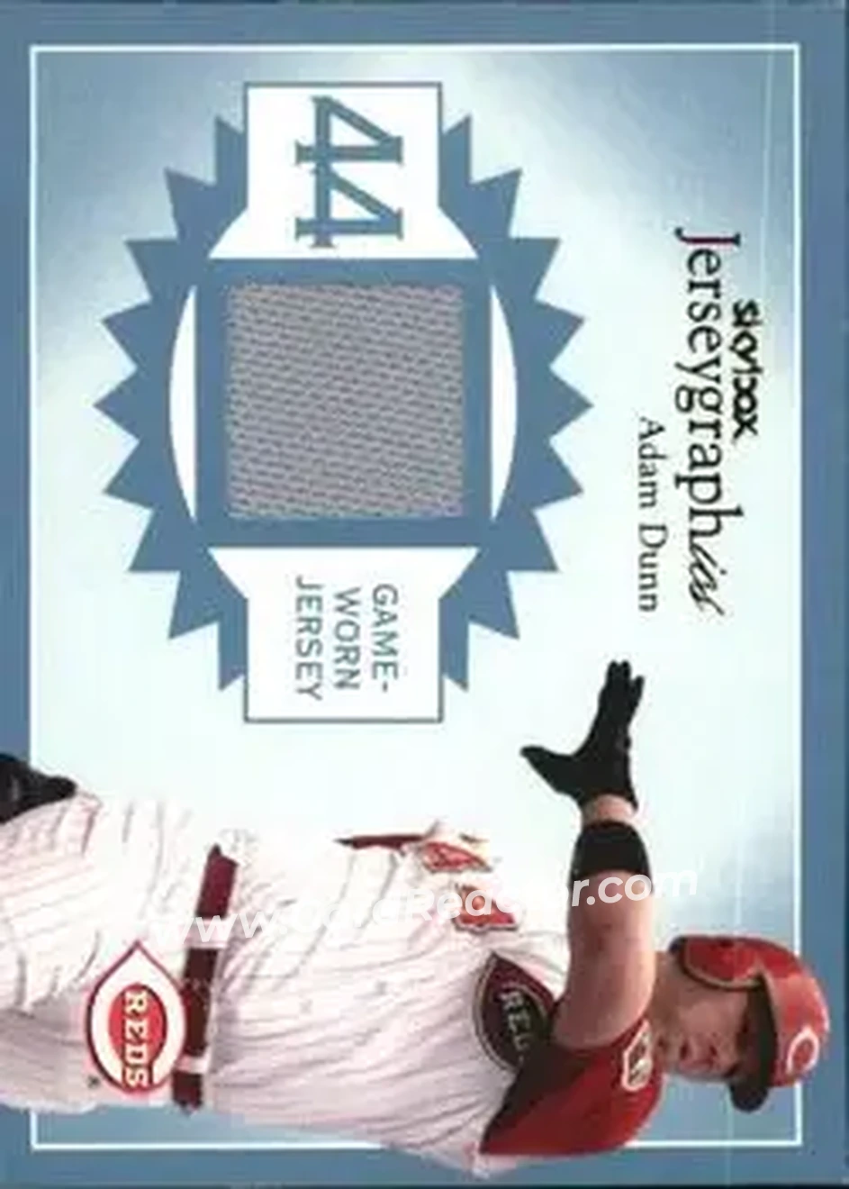 2004 SkyBox Autographics - Jerseygraphics Blue #J-AD - Adam Dunn - Cincinnati Reds - Front